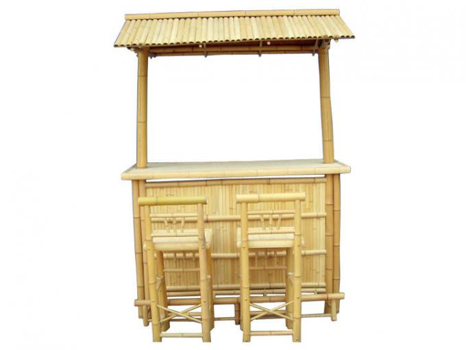 Natuurlijke Bamboe Barset met Bamboe Stoel voor Binnen, Buiten, Feest, Thuisgebruik 0