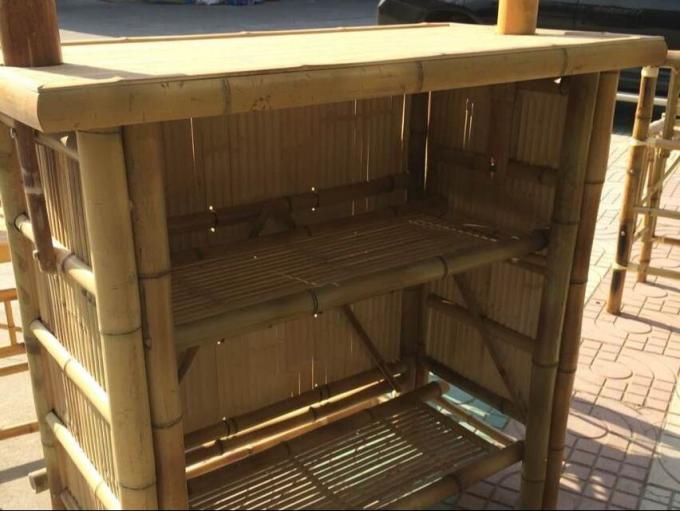 Natuurlijke Bamboe Barset met Bamboe Stoel voor Binnen, Buiten, Feest, Thuisgebruik 1