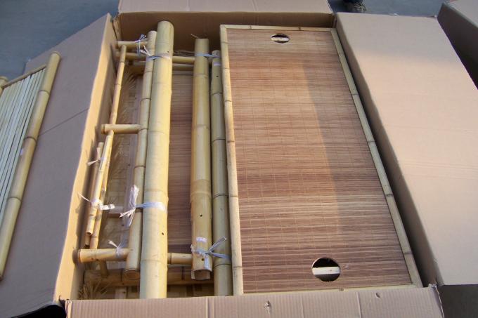 Natuurlijke Bamboe Barset met Bamboe Stoel voor Binnen, Buiten, Feest, Thuisgebruik 2