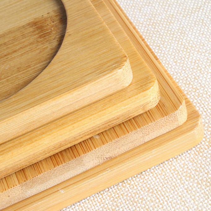 Bamboe-coasters voor ambachten, vierkante en ronde coasters voor ambachten bekleed plain drinkbekercoaster 2