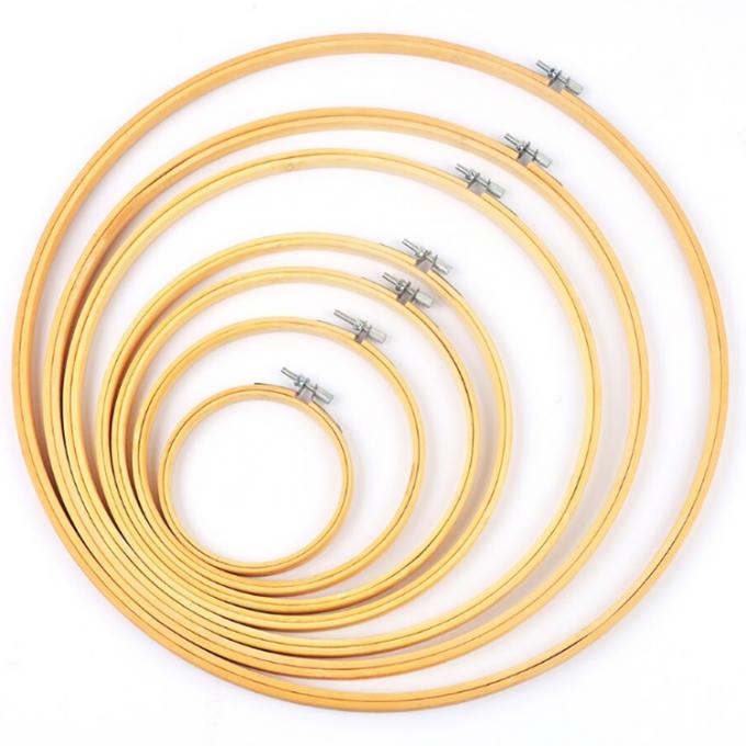 Duurzame Bamboe Ambachtelijke Hoepel Herbruikbaar Borduurframe voor Zelfgemaakte Kunst 1