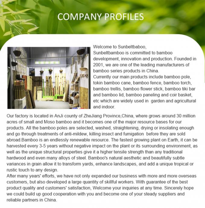 Weerbestendige plastic-gecoate bamboestok voor tuinieren/buitengebruik 1