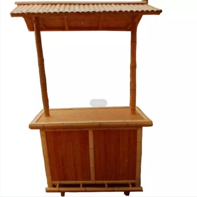 Het Drinken van Tiki Bar With Bottle Rack van het bamboestrand Bamboestoelen met Ruggesteun