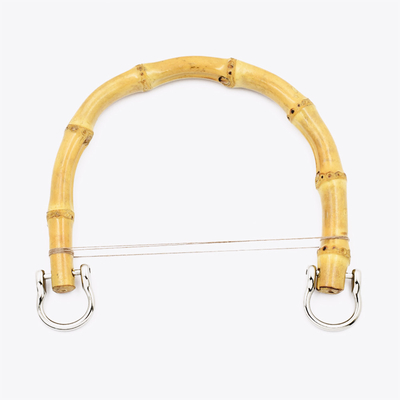Ronde bamboe handtas handtas handtas handgrepen vervanging met gouden oorbellen voor handgemaakte handtas doe-het-zelf tassen accessoires
