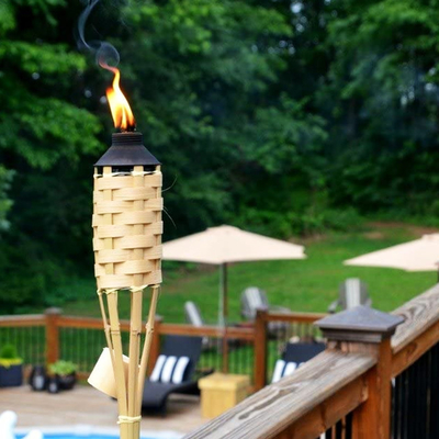 180cm de Natuurlijke Partij van het Bamboetiki torches for garden lighting Luau van de Bamboe Met de hand gemaakte Toorts