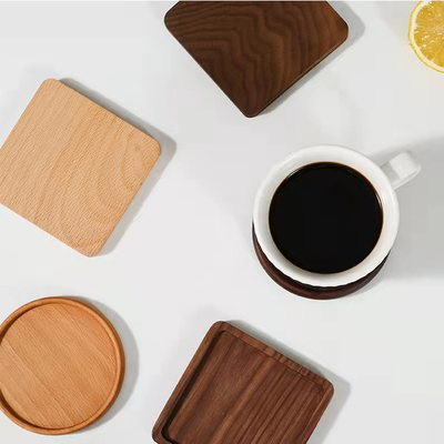 Van de de Onderleggers voor glazen Lege Koffie van de bamboe Houten 9cm Vierkante Drank de Kop Drinkende Onderleggers voor glazen