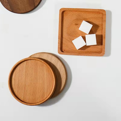 Van de de Onderleggers voor glazen Lege Koffie van de bamboe Houten 9cm Vierkante Drank de Kop Drinkende Onderleggers voor glazen