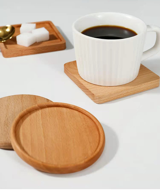 Van de de Onderleggers voor glazen Lege Koffie van de bamboe Houten 9cm Vierkante Drank de Kop Drinkende Onderleggers voor glazen