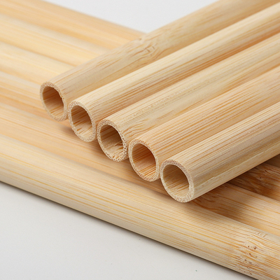 De biologisch afbreekbare Organische Natuurlijke Vezel Straw Reusable Bamboo Drinking Straw van de Bamboe Grondstof met Reinigingsmachine