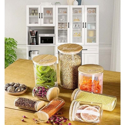 Regelmatige Mond Mason Jar 70mm Deksels van de Bamboekruik met Straw Hole Reusable Jar Lids