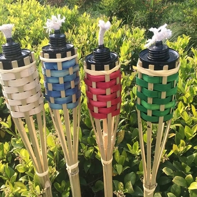 Waterdicht Natuurlijk van de Rotantiki torches for patio yard van de Bamboetoorts de Tuingazon