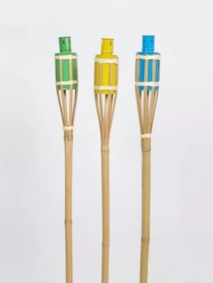 115cm de Partijtoortsen van Tiki Torch Hand Woven Bamboo van de Bamboetuin