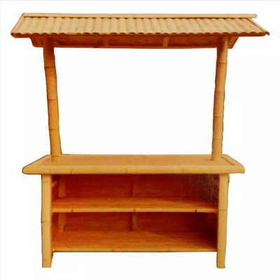 Het Drinken van Tiki Bar With Bottle Rack van het bamboestrand Bamboestoelen met Ruggesteun