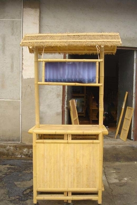 Het Drinken van Tiki Bar With Bottle Rack van het bamboestrand Bamboestoelen met Ruggesteun