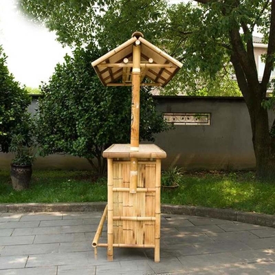 De tropische Cabana Bar van Partij Openluchttiki bar bamboo beach tiki met Krukkentellers