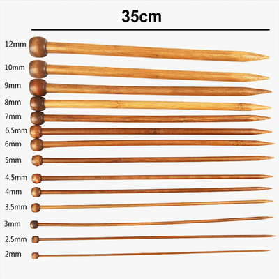 12pcs Geplaatste het Bamboehaaknaalden van bamboe Cirkelbreinaalden