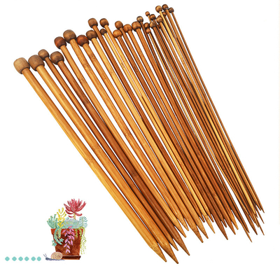 12pcs Geplaatste het Bamboehaaknaalden van bamboe Cirkelbreinaalden
