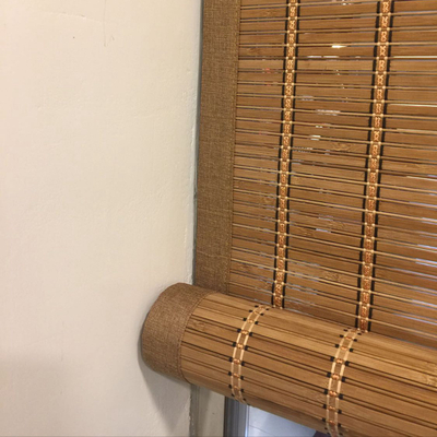 Privacy Indoor bamboe rolluiken met lift, anti UV waterdichte bamboe gordijnen