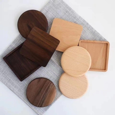 De natuurlijke Houten Lege Bamboeonderleggers voor glazen voor Mok vormen de Antimat van de Kraslijst tot een kom