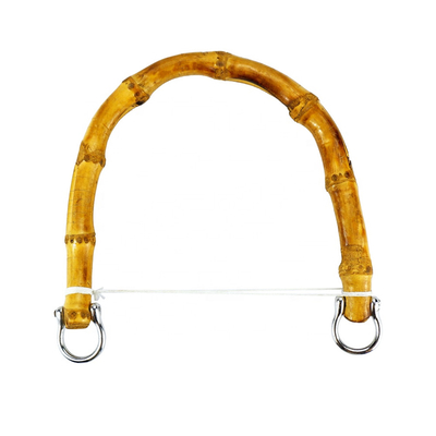 Het natuurlijke Handvat van de Bamboezak voor de Toebehorenhalve cirkel van de Vrouwenhandtas of rond Zakhandvat