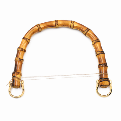 Het natuurlijke Handvat van de Bamboezak voor de Toebehorenhalve cirkel van de Vrouwenhandtas of rond Zakhandvat
