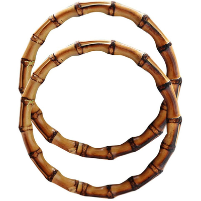 Het natuurlijke Handvat van de Bamboezak voor de Toebehorenhalve cirkel van de Vrouwenhandtas of rond Zakhandvat