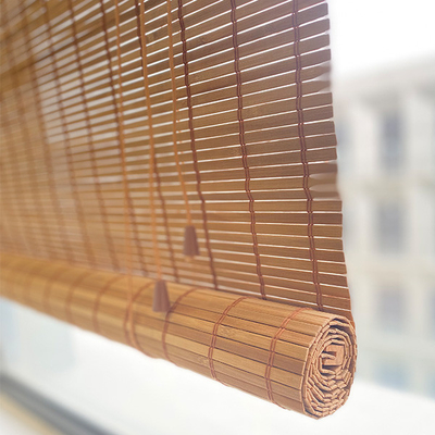 Geweven gemakkelijk Geïnstalleerd van Roman Bamboo Mat Rolling Curtain Blind Openlucht 180*180cm