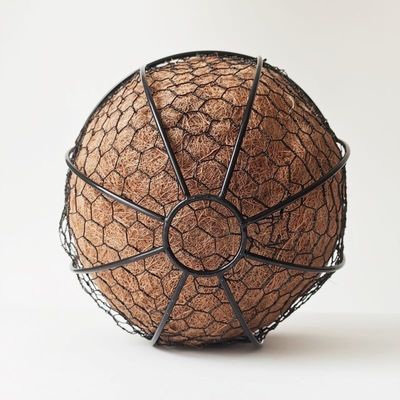 Van het Bamboecoco van het metaalkader van de de Voeringsbloem de Potten Openluchttuin 27cm Diameter