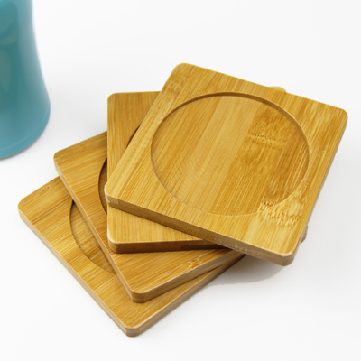 Onderleggers voor glazen van het douane de Lege Bamboe voor Houten de Schotelmat van het Drank Vierkante Bamboe