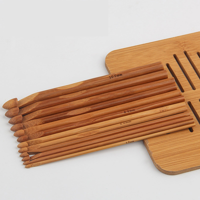 De ergonomische Houten Bamboehaaknaald plaatste 8 Stukken voor Beginner
