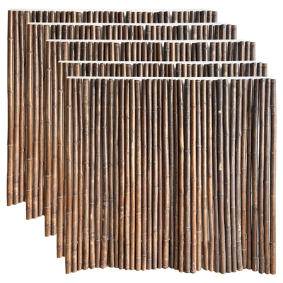 De natuurlijke van de Omheiningspanels rolled bamboo van het Bamboemateriaal Geschilderde Bamboe Omheining Privacy Garden Border