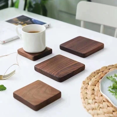 Natuurlijke de Whiskyonderlegger voor glazen van koffietray bamboo wood mat dressed voor Drank