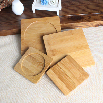 Natuurlijke de Whiskyonderlegger voor glazen van koffietray bamboo wood mat dressed voor Drank