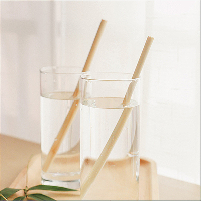 De biologisch afbreekbare Organische Natuurlijke Vezel Straw Reusable Bamboo Drinking Straw van de Bamboe Grondstof met Reinigingsmachine
