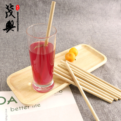 De biologisch afbreekbare Organische Natuurlijke Vezel Straw Reusable Bamboo Drinking Straw van de Bamboe Grondstof met Reinigingsmachine