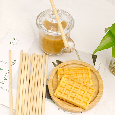 De biologisch afbreekbare Organische Natuurlijke Vezel Straw Reusable Bamboo Drinking Straw van de Bamboe Grondstof met Reinigingsmachine