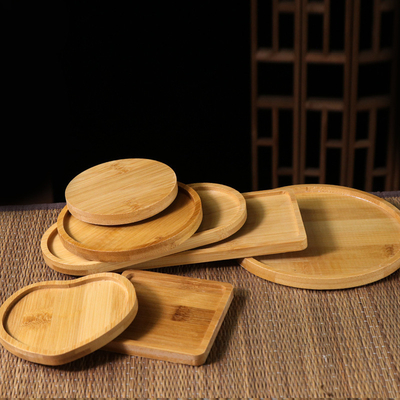 Van de de Onderleggers voor glazen Milieuvriendelijke Originele eco-Vastgestelde Koffie van het douanebamboe het Bamboe houten Mat van Tray Square /Round