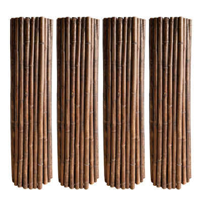 Het natuurlijke Met de hand gemaakte 1.5x1.5m Decoratieve de Binnenplaats van de Bamboeomheining Rolling Schermen