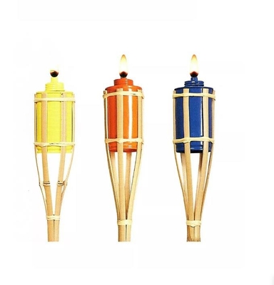 115cm de Partijtoortsen van Tiki Torch Hand Woven Bamboo van de Bamboetuin