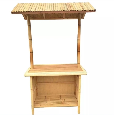 Het Drinken van Tiki Bar With Bottle Rack van het bamboestrand Bamboestoelen met Ruggesteun