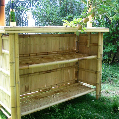220x160cm Tiki Bar Bamboo Bench Bar met Waterdicht Dak zitten Openlucht voor