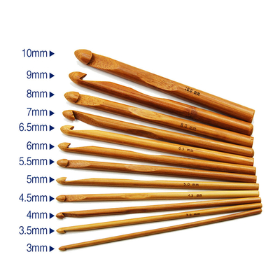 De ergonomische Houten Bamboehaaknaald plaatste 8 Stukken voor Beginner