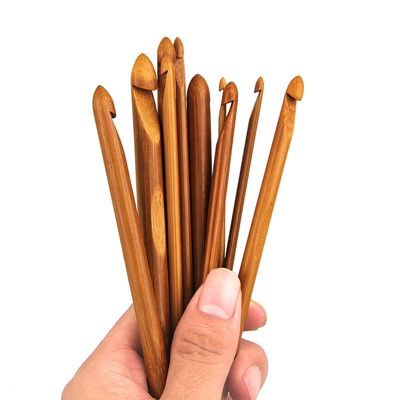 De ergonomische Houten Bamboehaaknaald plaatste 8 Stukken voor Beginner