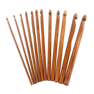 8 stukken 1mm tot 2.75mm Houten Bamboehaaknaalden Geplaatst Handcrafted-Breinaalden