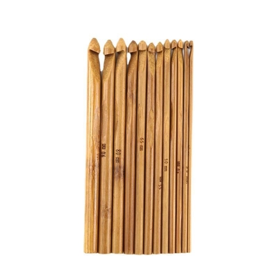 Met de hand gemaakte Houten de Haaknaald Vastgestelde Lichte Vlotte Oppervlakte van het Giftenbamboe