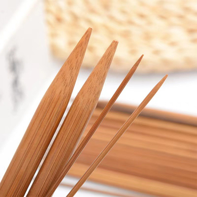 12pcs Geplaatste het Bamboehaaknaalden van bamboe Cirkelbreinaalden