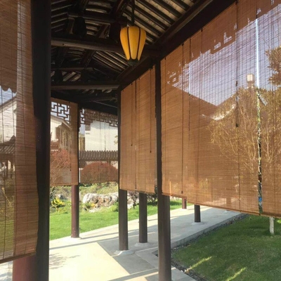 Geweven gemakkelijk Geïnstalleerd van Roman Bamboo Mat Rolling Curtain Blind Openlucht 180*180cm