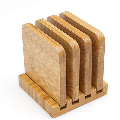 Onderleggers voor glazen van het douane de Lege Bamboe voor Houten de Schotelmat van het Drank Vierkante Bamboe