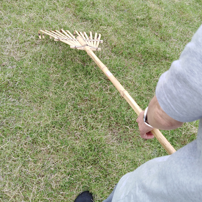 11 tand 145cm Eg van de Tuinharken van de Bamboehark de Met de hand gemaakte Niet geroeste