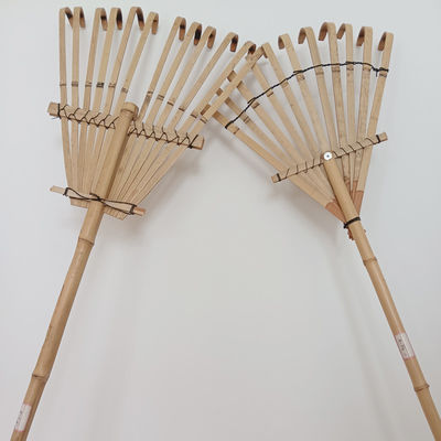 Bamboo Lawn & Leaf Rake – Sturdy Outdoor Tool for Gathering Leaves and Garden Debris 